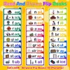 ASQzhuLIWing Reading Rhyme Flip Book, Word Family Building Book, ABC