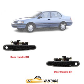 Vantage Auto Parts - Front Exterior Door Handles LH & RH Side Compatible with Toyota Tercel 1991-1994 | Direct Replacement | ‎6921016070 6921016050 6922016070 6922016050 | TO1311110 TO1310110