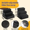 BALAPET Adjustable 3 Steps Litter Box Ramp with Filter Function,