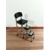 Dollhouse Retro Step Stool Tall Chair 1950s Style Black 1:12