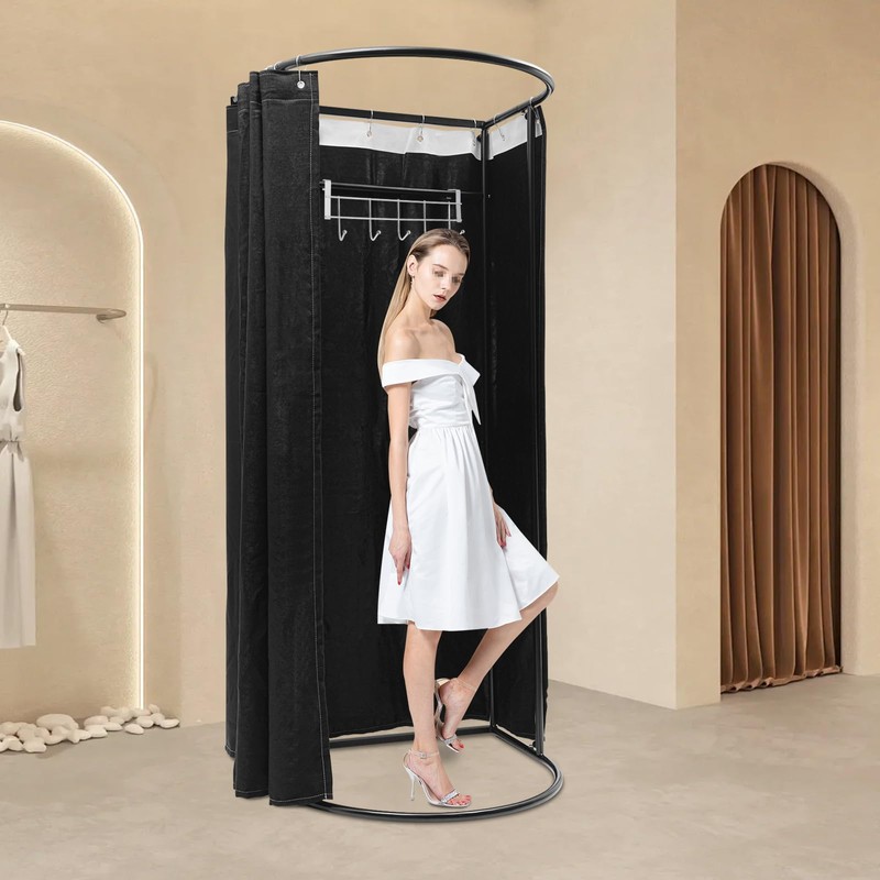 Fitting Room Clothing Store with Shading Curtain,Portable Temporary Mobile Privacy