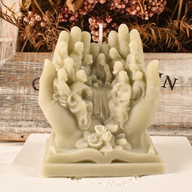 Jesus Resin Mold Nativity Scene Mold Jesus in Hand Mold Jesus Resin Casting Mold Resin Making Molds Silicone Mold for Candle Home Decorate Mold 3D Animal Mold Candle Making Mold