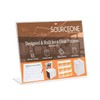 SOURCEONE.ORG Acrylic Sign Holder, Slant Back Display Stand, Clear Countertop
