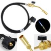 Propane Gas Tank Turbo Torch Hose Adapter Kit, Portable Propane