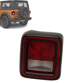 Vantage Auto Parts - Rear Tail Light Compatible with Jeep Wrangler JL 2018 | DIRECT REPLACEMENT | Driver Side | Clear & Red Lens | 55112891AG | CH2800215