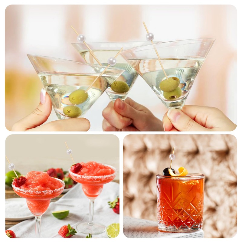 Cocktail Picks for Appetizers, Toothpicks for Appetizers, 100PCS White Cocktail