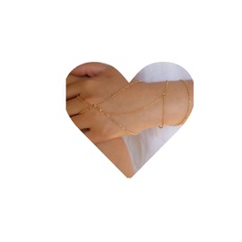 Yheakne Boho Finger Ring Bracelet Gold Layered Tassel Chain Bracelet Ring Wrist Bracelet Vintage Slave Bracelet Hand Harness Chain Bracelet Jewellery for Women and Girls Gifts for Her (Gold), Silver