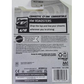 Hot Wheels Lime Green Corvette C7 Z06 Convertible 34/250 Exclusive 4/10