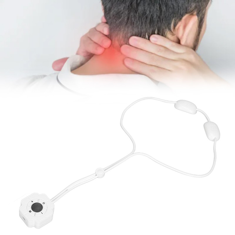 Mini Pendant Shape Neck Massager Electric Pulse Hot Compress Intelligent