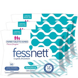 Fess’Nett Pack of 3 Wet Toilet Wipes