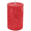 4 Stumpenkerzen Rot Feuerrot Tischdeko Advent Kerzen Hochzeit Weihnachten