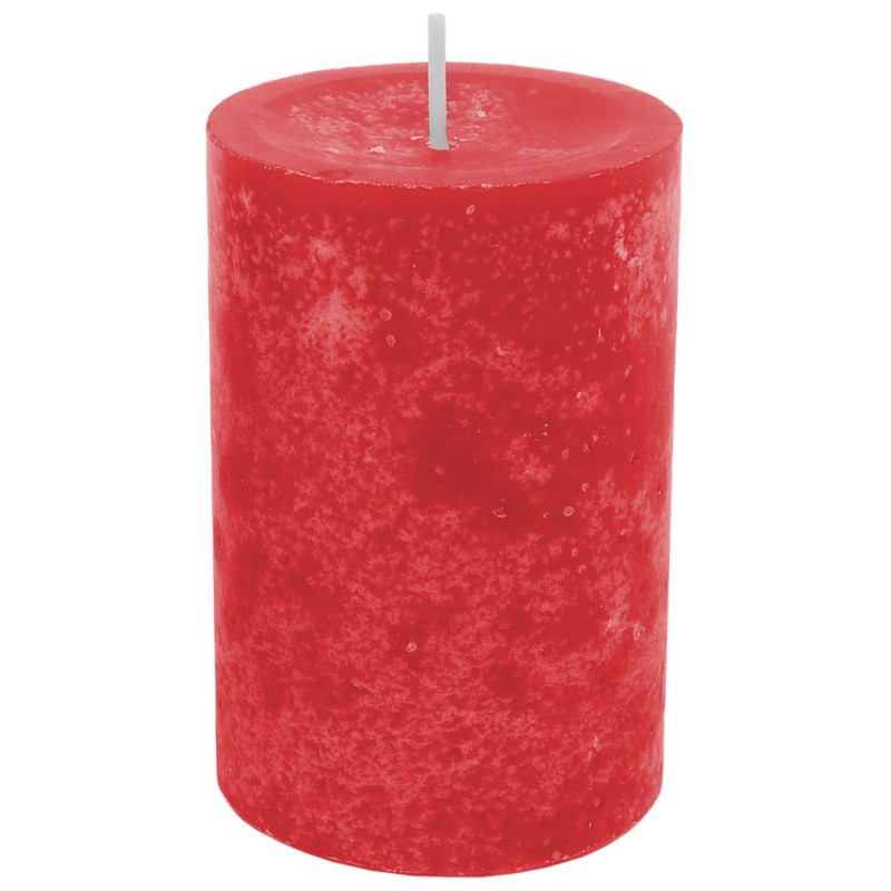 4 Stumpenkerzen Rot Feuerrot Tischdeko Advent Kerzen Hochzeit Weihnachten