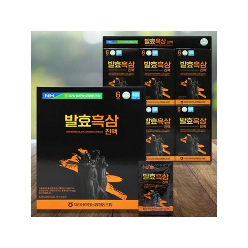 농협 고려 6년근 발효 흑삼 진액 70ml 30포 1박스 효소