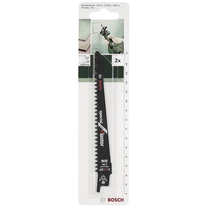 BOSCH S628DF/2G Saber Saw Blade for Drywall Boards, Set of