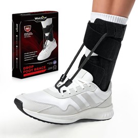 Welnove AFO Foot Drop Brace – Adjustable Drop Foot Braces for Men & Women, Soft and Comfortable Ankle Support for Walking, Fits Left or Right Foot, Improves Gait & Stability