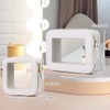 Pinkmik - Bolsa de maquillaje transparente para maquillaje portátil, bolsa