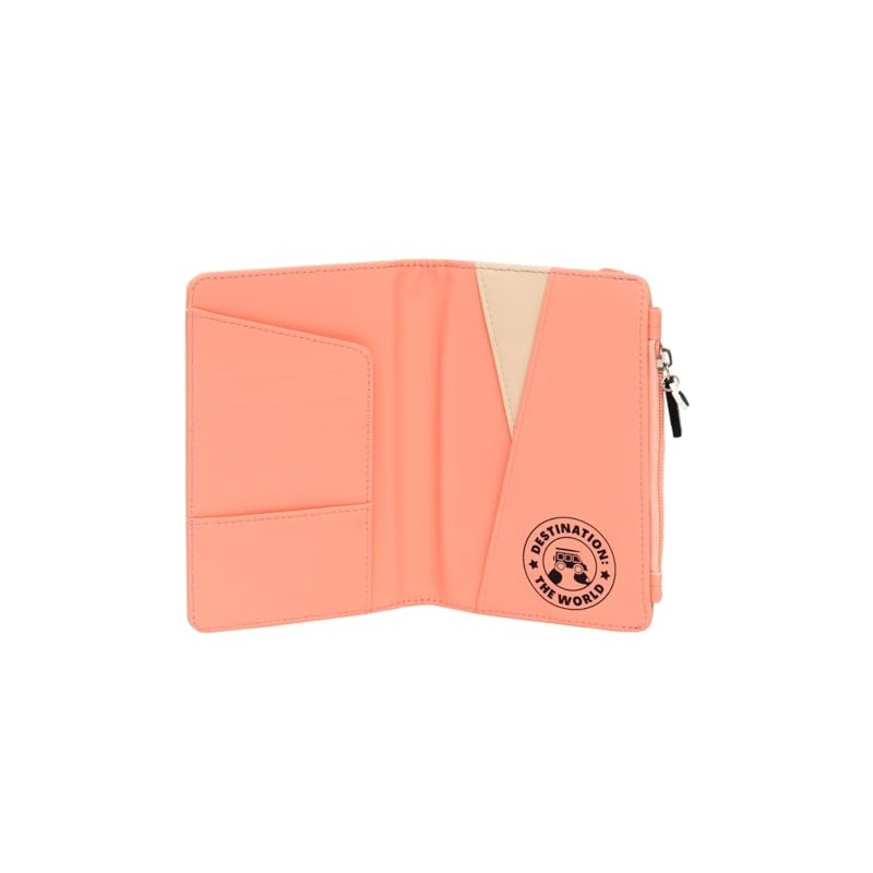 Mr. Wonderful Passport Holder Orange Destination: The World, Colourful, Estandar,