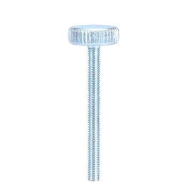 Hilitand Pack of 5 M3 Flat Knurled Head Screws Galvanised Carbon Steel Knurled Head Knurled Screw for Power Tools (M3 x 30)