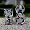 Haxtec Clear DND Dice Set 7 Pieces Filled Resin Polyhedral