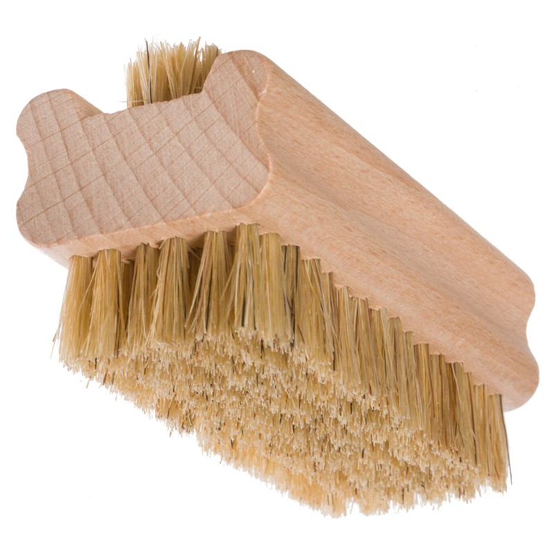 REDECKER Natural Pig Bristle Nail Brush with Untreated Beechwood Handle,