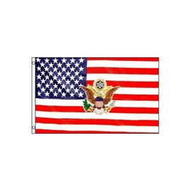 AZ FLAG - USA Flag with President Logo - 150 x 90 cm - United States of America Flag 100% Polyester with Brass Eyelets - 110 g
