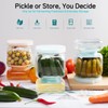 Glass Pickle Jar with Strainer Flip,46 FL OZ Pickle Flip