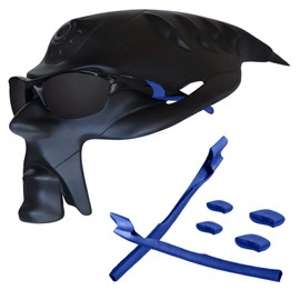 RockShell Almohadillas de goma de repuesto para gafas de sol Oakley Half Jacket 2.0/Half Jacket 2.0 XL, Azul / Patchwork, Talla unica