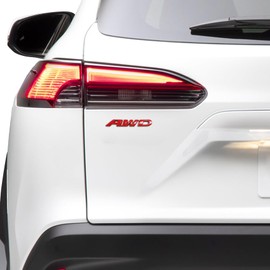 RGOAANC AWD Emblem Sticker, AWD Decals, 3D Metal Letter Fender Badge Stickers with Strong Adhesive, Car Exterior Accessories Decor Tailgate Side Badge Decal Universal for Cars, SUVs (Red, 1PCS)