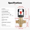 G1 / 2“（DN15） Thermostatic Mixing Valve,Hot Cold Water Brass Adjustable