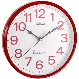 Atlanta 4378 Radio Wall Clock, red