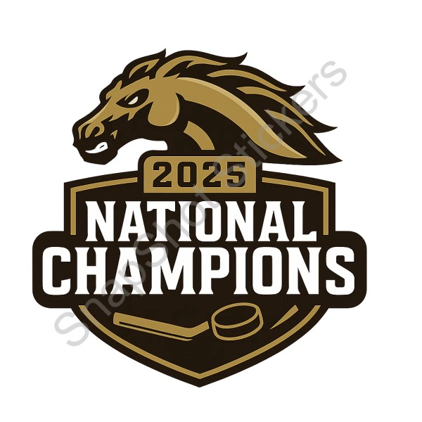 SSSCO Western Michigan Broncos 2025 Hockey National Champions Sticker Decal