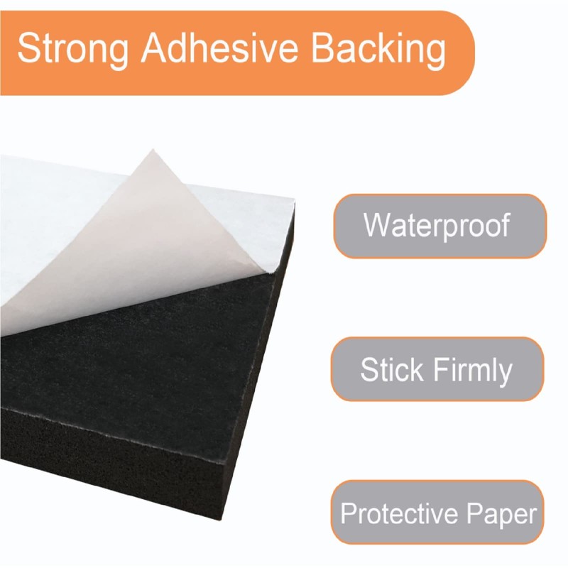 Adhesive Foam Padding, 4 Pieces Neoprene Foam Anti Vibration Pads