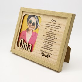 power gift Grandma Picture Frame for Photo and Matching Saying. Photo Frame Standing and Hanging. Picture Frame, Photo Board, Portrait Frame, Original Gift for Any Occasion