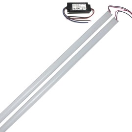 LEDONE 4FT Magnetic Retrofit Indoor Tube Light with 36W Driver, 5000K, 4859LM, Frosted, 100-277V, ETL Listed, 2 Pack