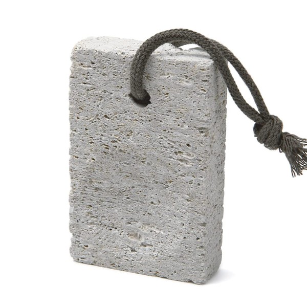 Piedra pómez, natural [fabricada en Japón] forma ergonómica, textura extrafina, removedor de callos de piel dura y agrietada para hombres, mujeres, niños y regalos, Grueso para el talón