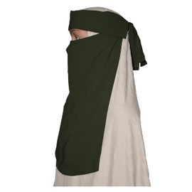 bonballoon Half Niqab Nosepiece Face Cover Veil Breathable Clothing For Muslim Islam Islamic Hijab Hejab Women Womens Burqa Abaya Jilbab (Olive Green)
