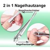 Professional Stainless Steel 2-in-1 Cuticle Pusher and Cuticle Nipper Cutter