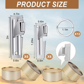 Eaasty P-38 and P-51 Military Style Can Openers with Key Rings Stainless Steel Camping Can Opener Portable for Kitchen Travel Camping Survival(24 Set)