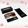 FEISEDY Oversized Square Sunglasses for Women with Sparkling Rhinestone Thick