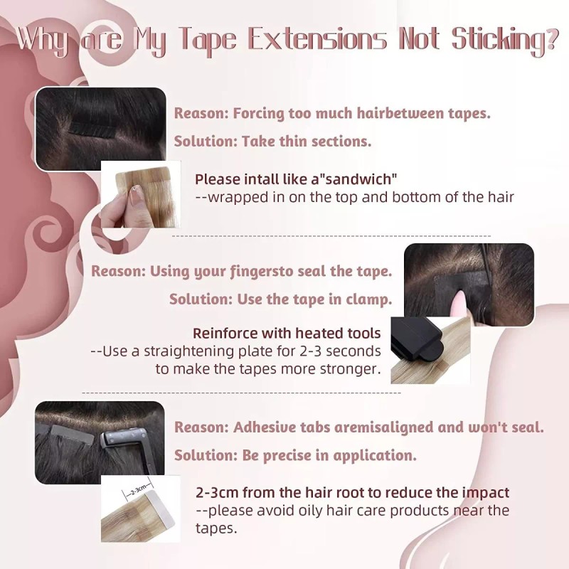 Hetto Extensiones De Cabello 100% Real 50gr 20in #3 Castaño