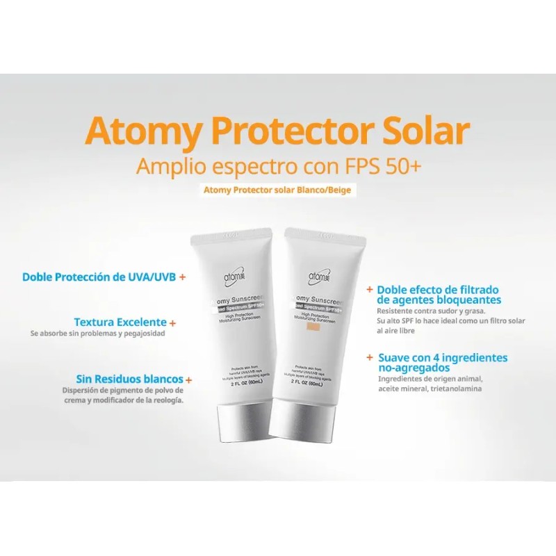 Protector Solar Atomy Color Beige Fps