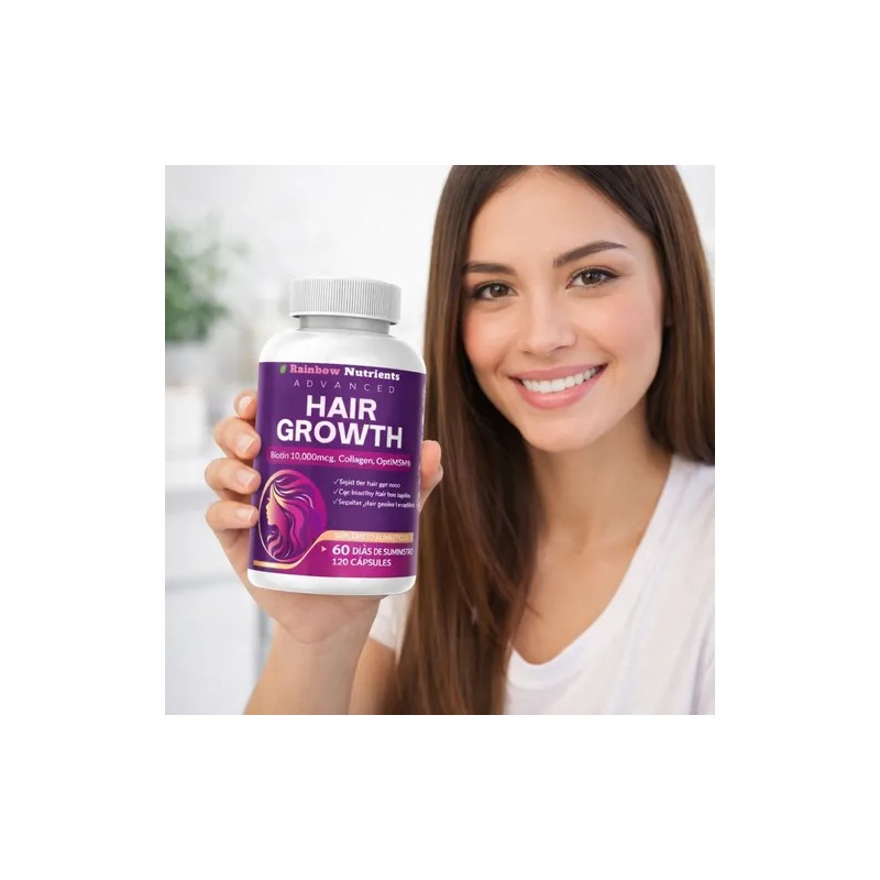 Hair Growth Biotin Colágeno Cabello Uñas Sin Sabor