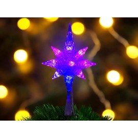 Decor N' Beyond Color Changing Lighted Bethlehem Star Christmas Holiday Tree Topper UL 10 Lights