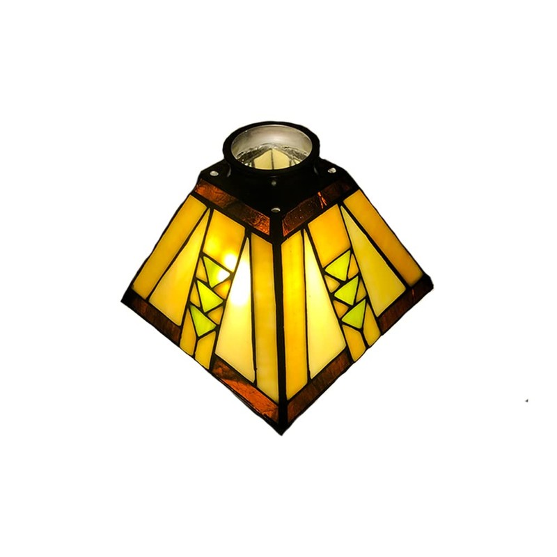 HUIMEIJU Tiffany Square Wall or Pendant Lamp - Geometric Stained