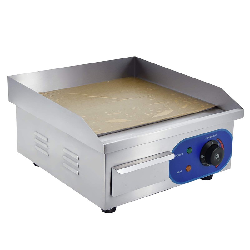DULONG Electric Flat Top Grill,1500W Electric Flat Top Griddle,14" Stainless
