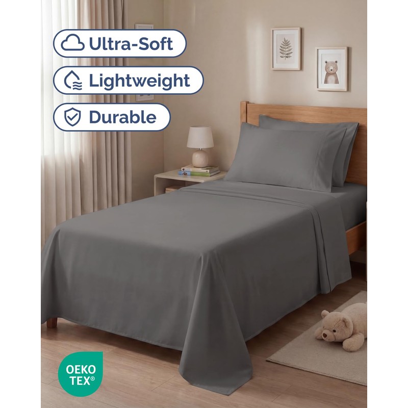 Twin 4 Piece Sheet Set - Comfy, Breathable & Cooling