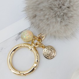 Lala 마이아 밍크털 키링참장식-그레이(MAIAKR004) Maia Mink Fur Keyring Charm - Gray (MAIAKR004)