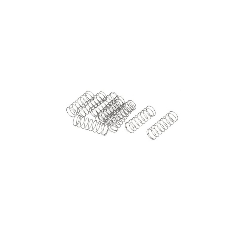 sourcingmap 0.6mmx12mmx35mm 304 Stainless Steel Compression Springs Silver Tone 10pcs