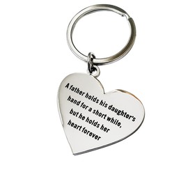 Father's Day Thoughtful Gift engraved heart key ring gift from daughter to her father with box Dad present