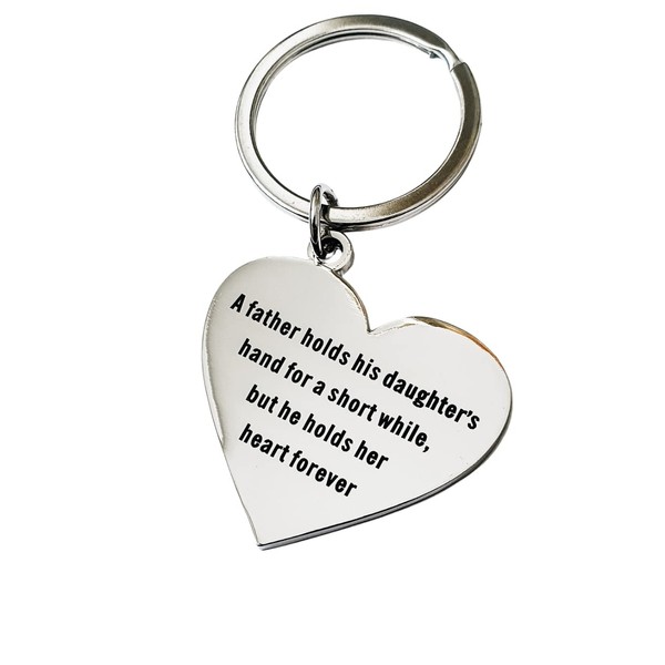 Father's Day Thoughtful Gift engraved heart key ring gift from